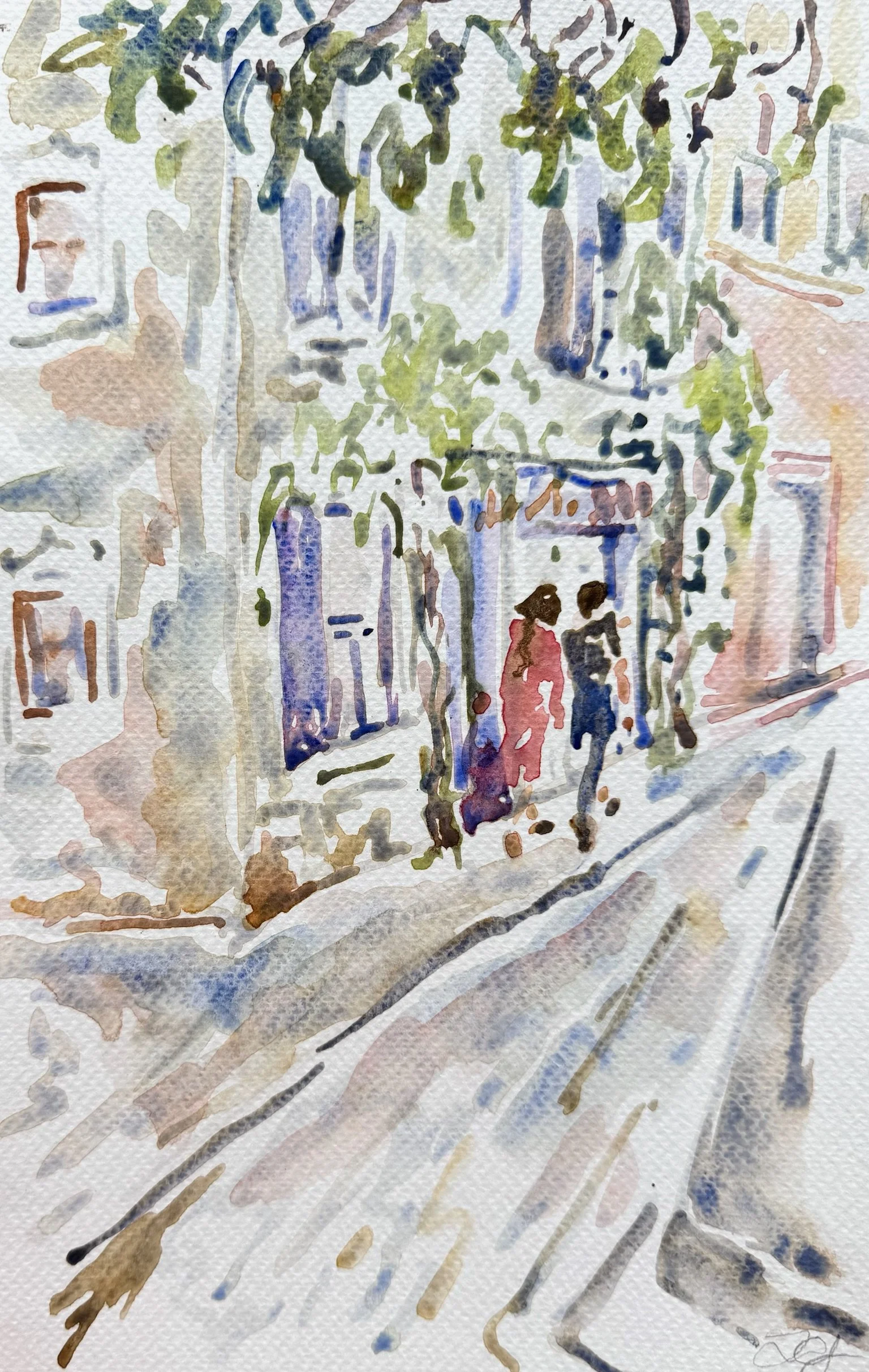 Saint-Rémy from a café, July 31.jpg