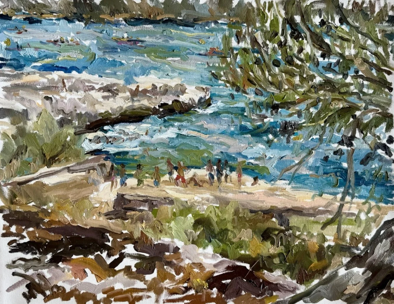 La Presqu_île, throught the pines, July 12.jpg