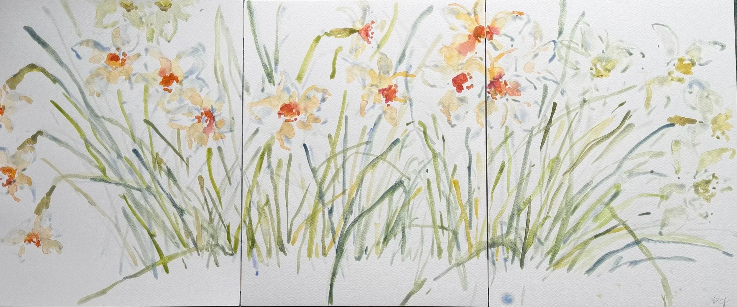 Daffodils+by+the+Hudson%2C+14x33_framed+in+bleached+maple+to+19x38%2C+%24975.jpg