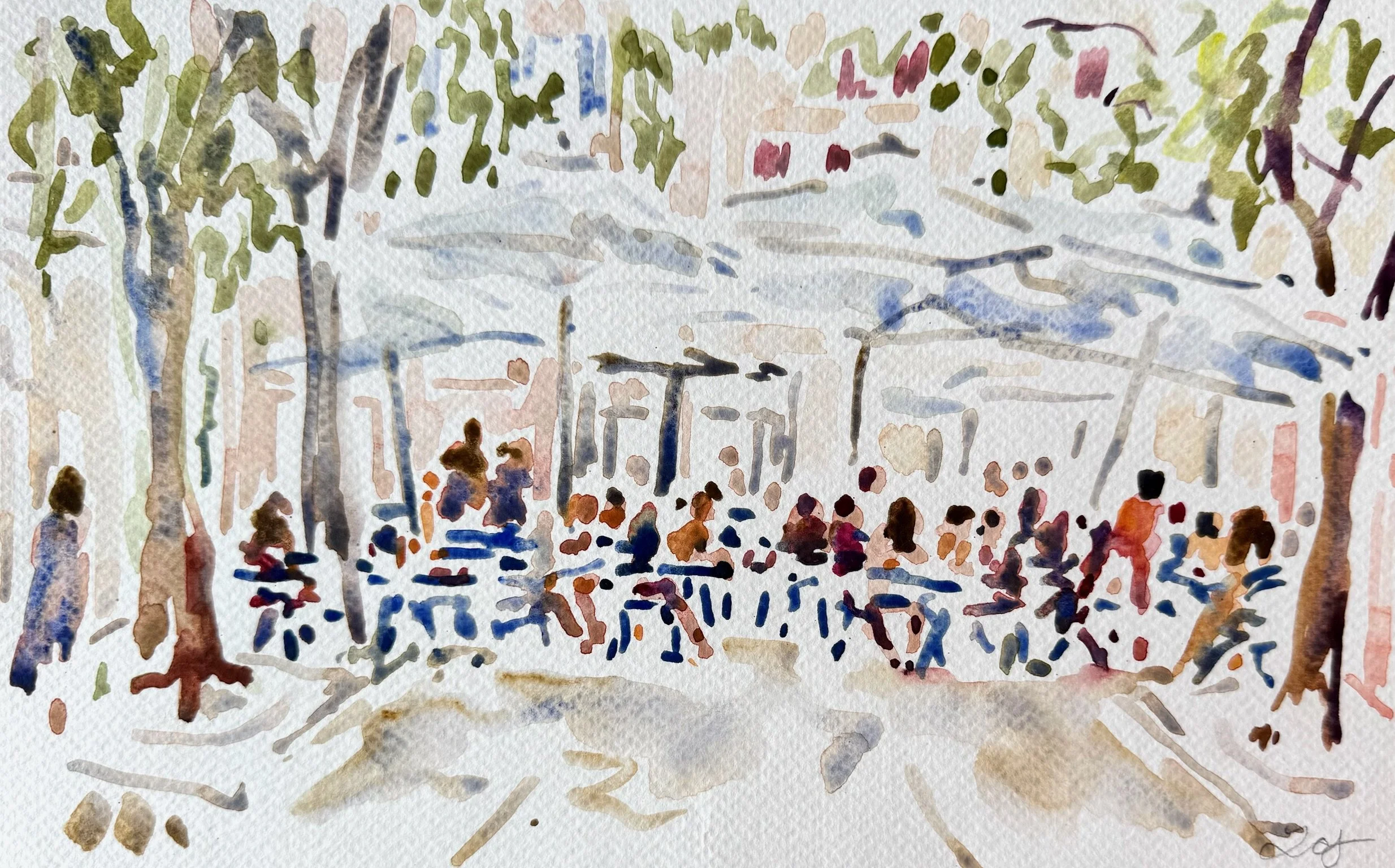 Lunchtime in Saint-Rémy, July 31.jpg