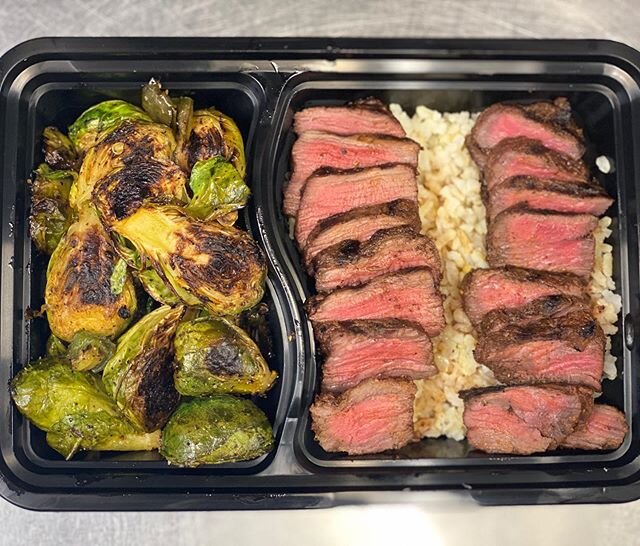 Filet and Brussel Sprouts with brown rice 😍😍😍