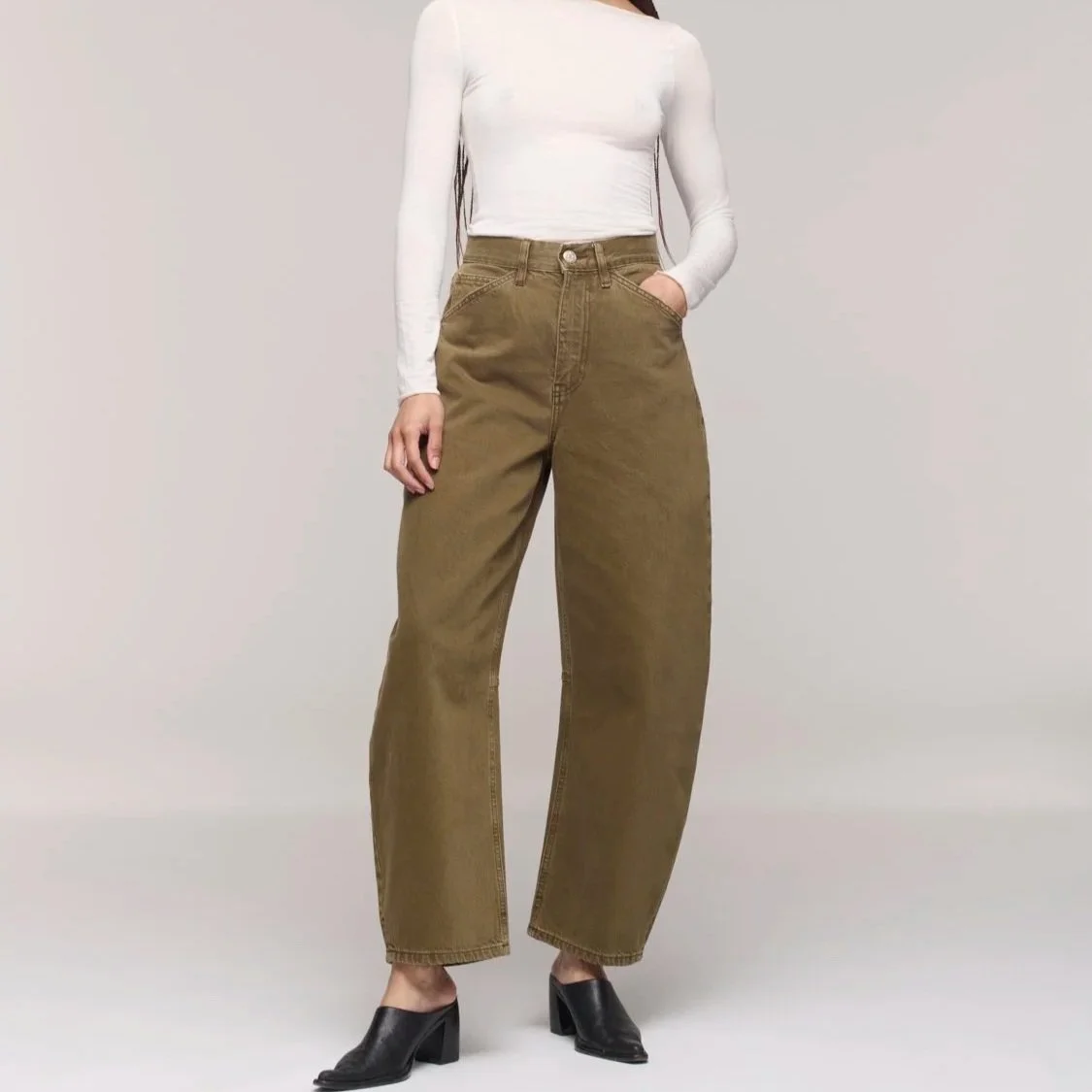 DALA - Lido Ankle Jean in Dark Olive