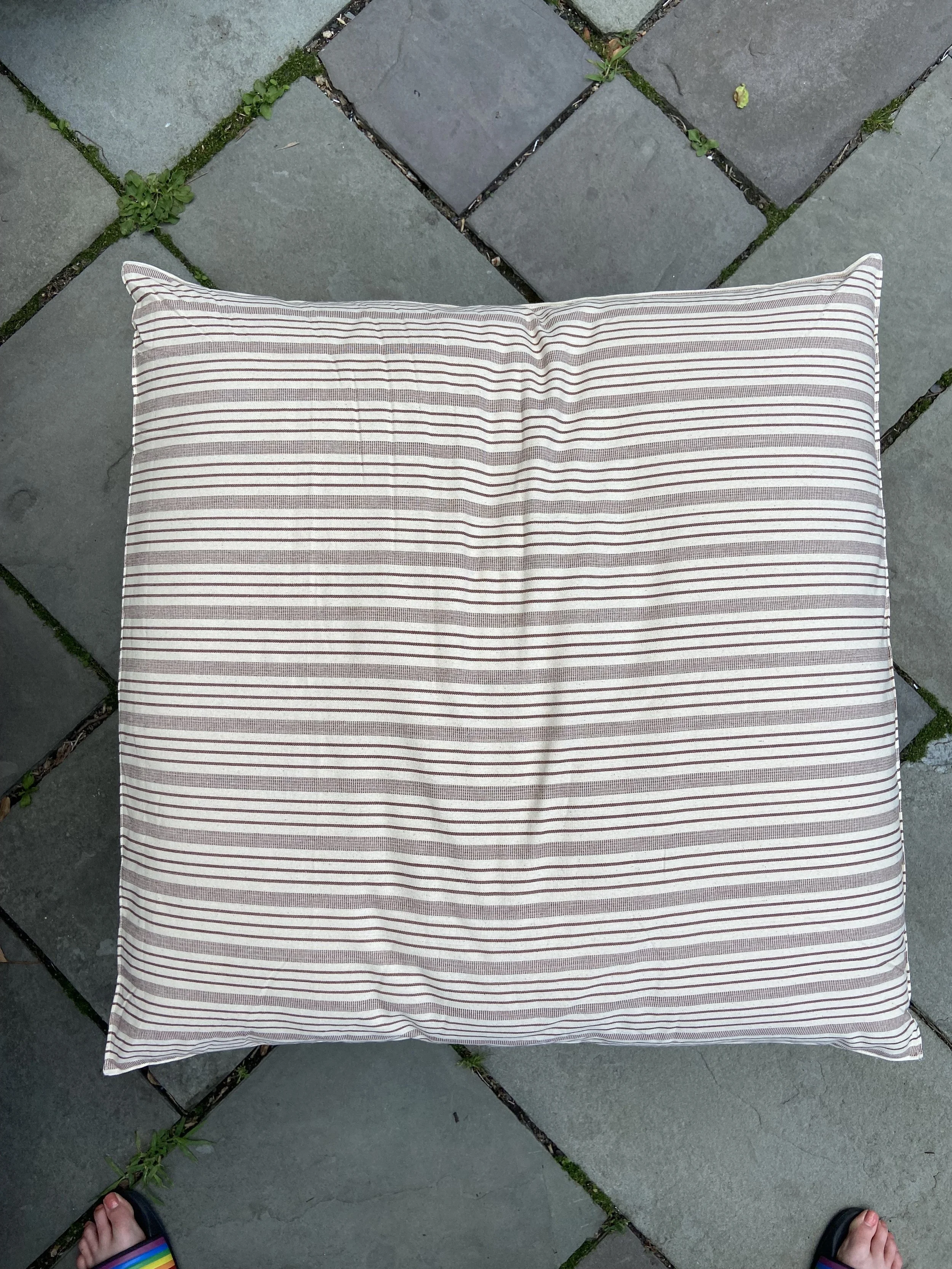 Tensira - Floor Cushion in Brown Stripe