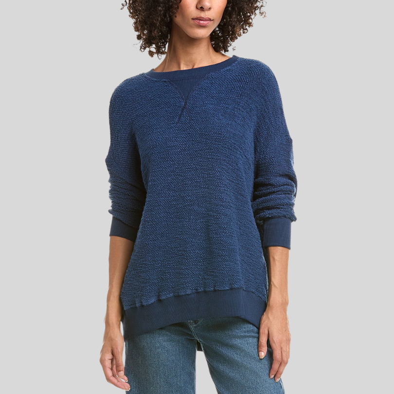 ASKK NY - Oversized Crew Sweatshirt in Navy