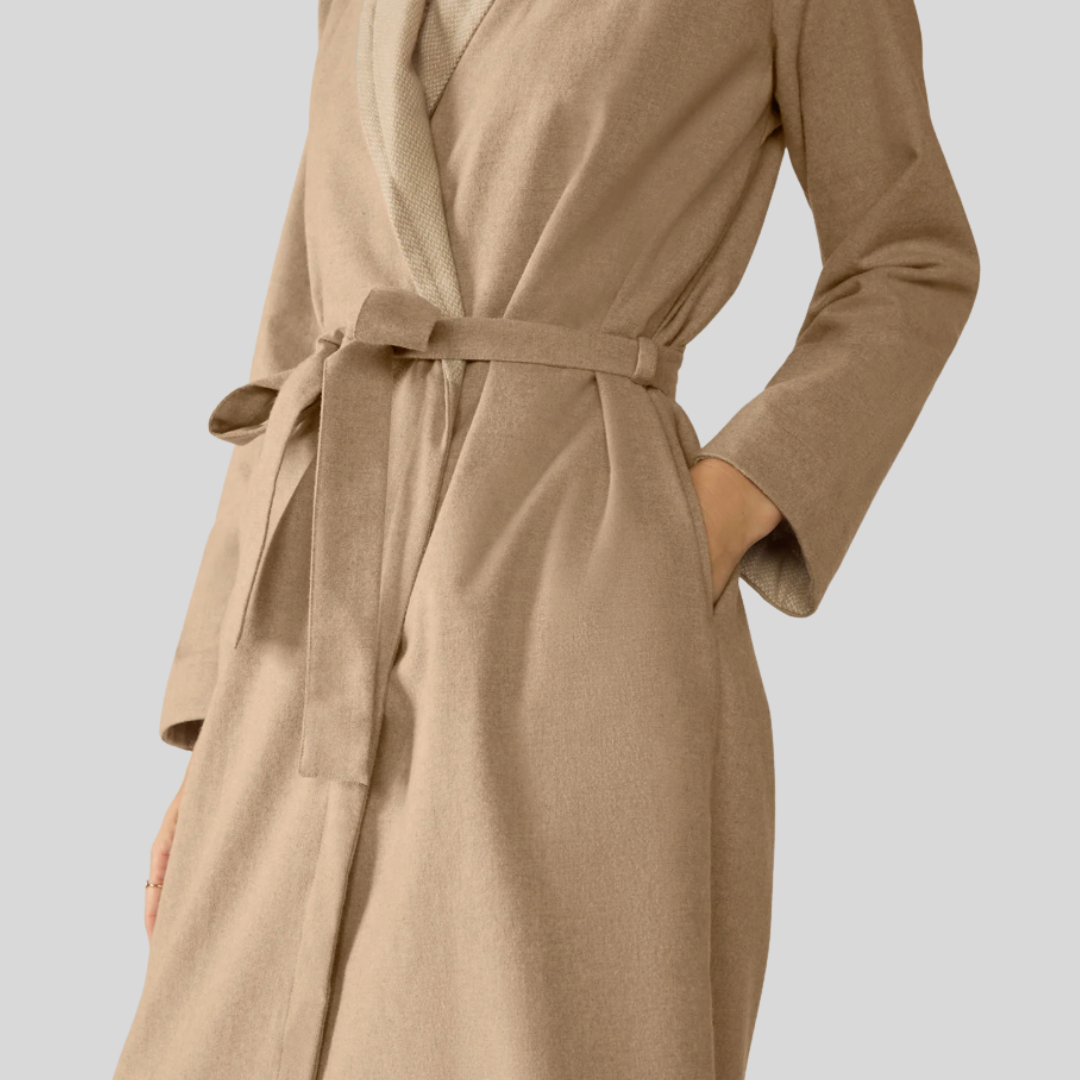 Coyuchi - Cloud Brushed Organic Flannel Robe in Camel Heather2.png