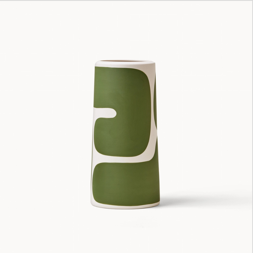 Franca - Color Block Pillar Vases in Meadow — Bosco's Mercantile