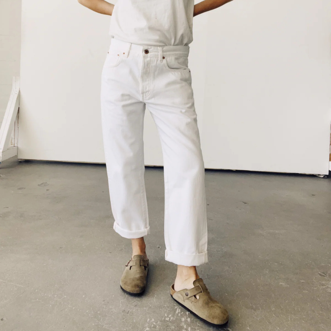 Hey Gang - Loose Crop Jeans in White.png