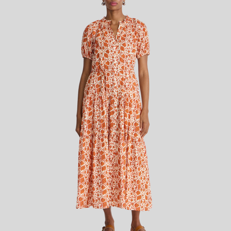 Apiece Apart - Mazza Maxi Dress in Night Blooms Sorbet