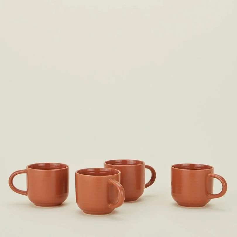 Hawkins New York - Essential Mugs in Terracotta (Set of 4)