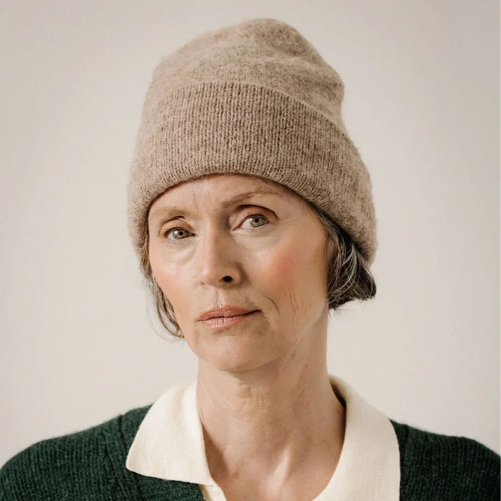 BARE Knitwear - Baby Alpaca Andes Beanie in Dark Fawn