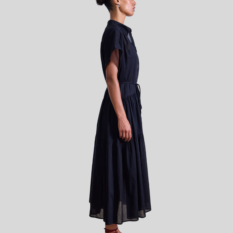 apiece apart black dress Apiece Apart Sigrun Mini Dress