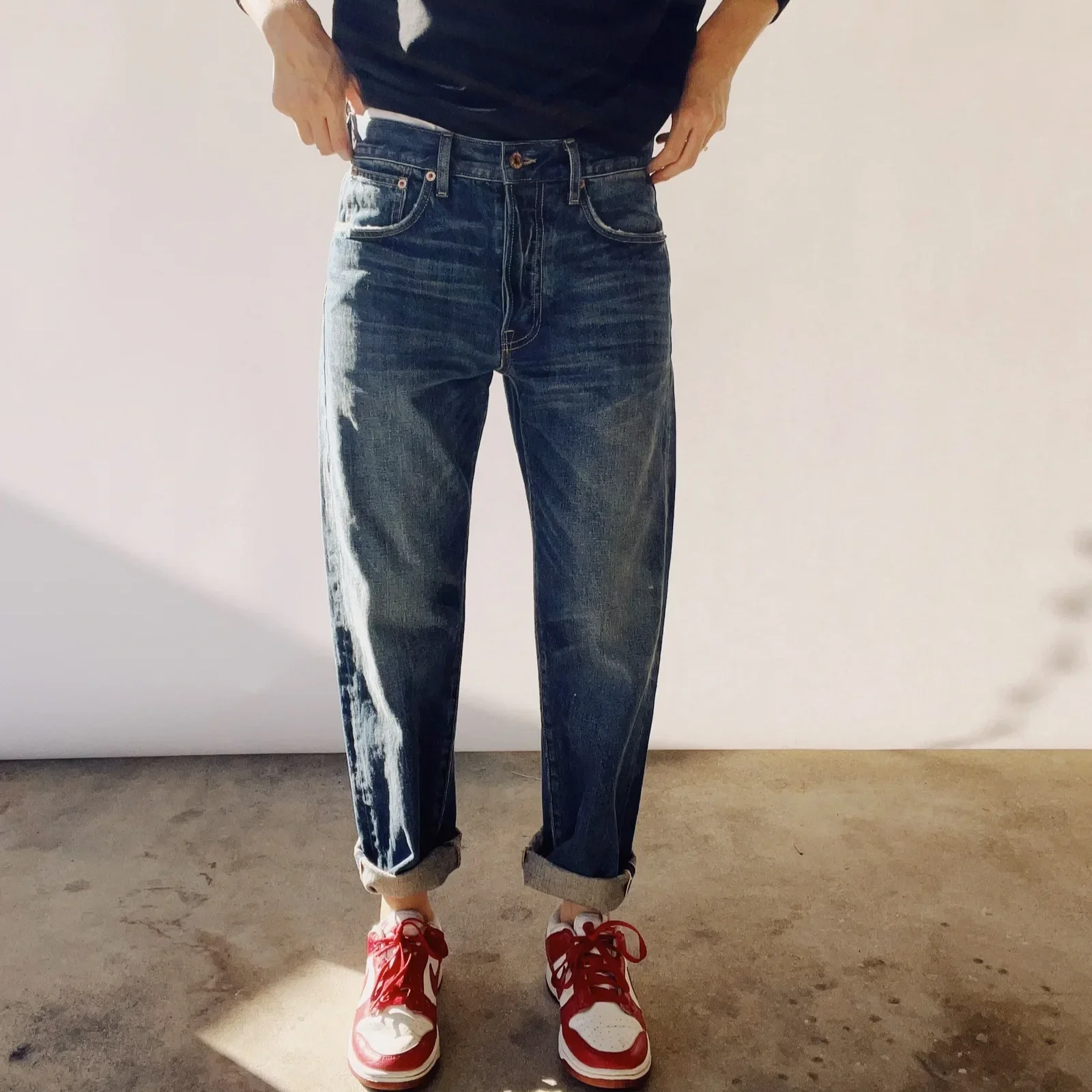 Hey Gang - Loose Crop Jeans in Selvedge