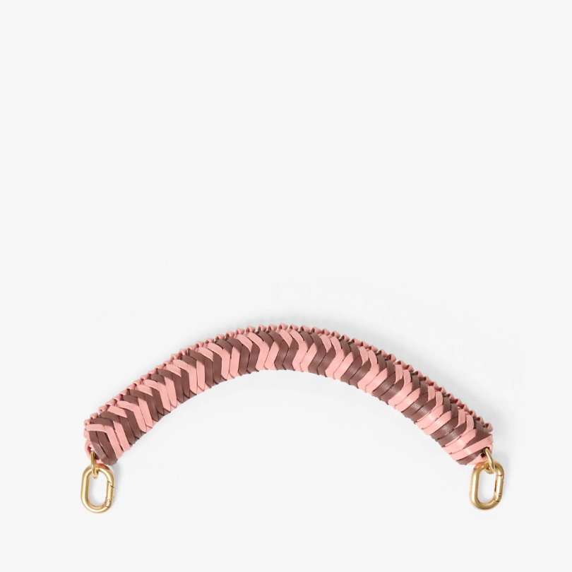 Clare V - Braided Top Handle in Rose Clay and Mulberry