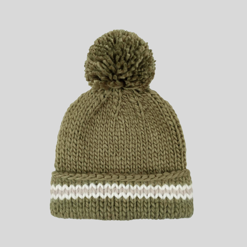 Blueberry Hill - Varsity Kids & Baby Beanie in Moss