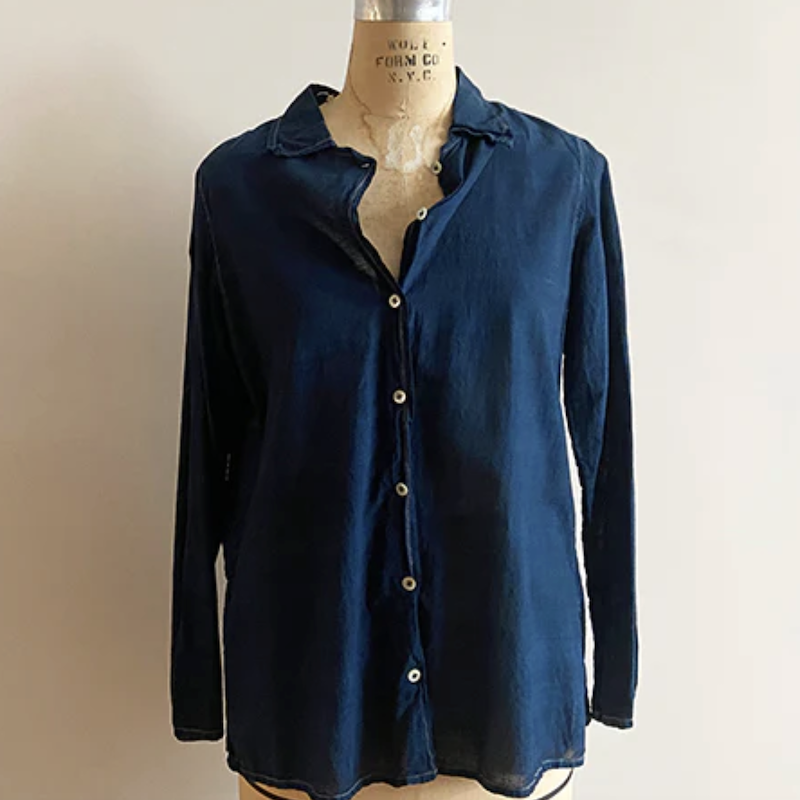 Auntie Oti - Indigo Button Shirt
