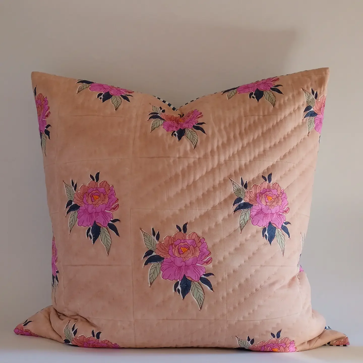 Soil to Studio - Babita Quilted Euro Sham in Rose