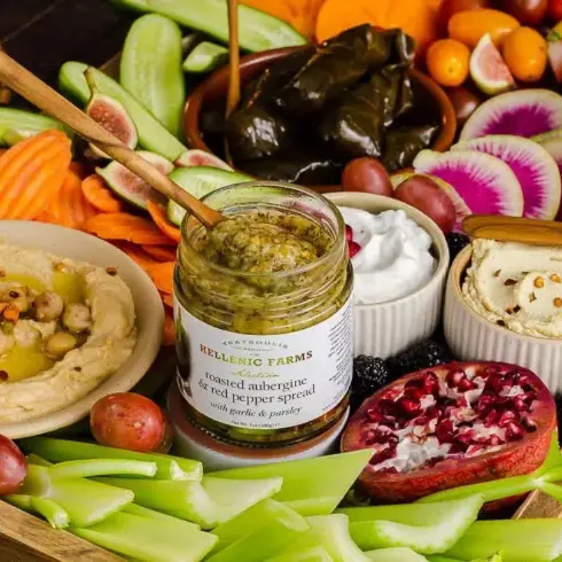 Hellenic Farms-Roasted Eggplant and Red Pepper Spread-boscos-mercantile (2).png