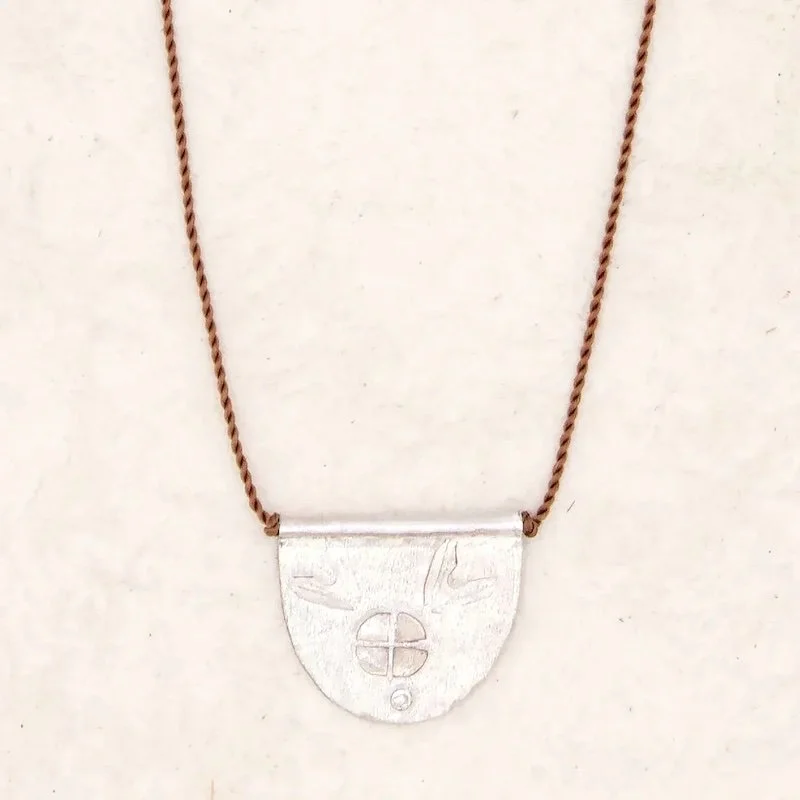 Sterling Silver Halfmoon Talisman Necklace