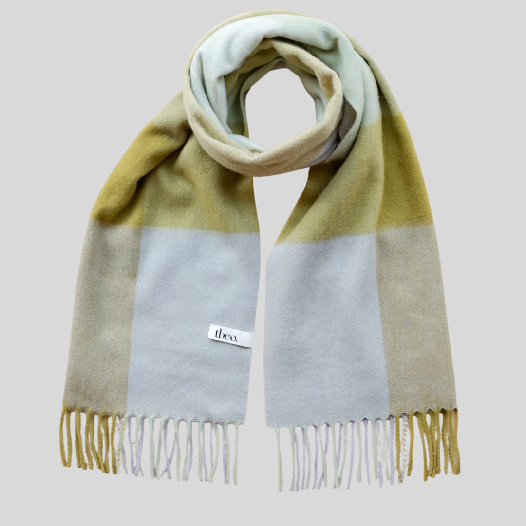 TBCOLambswool Oversized Scarf in Sage Block Check2.png