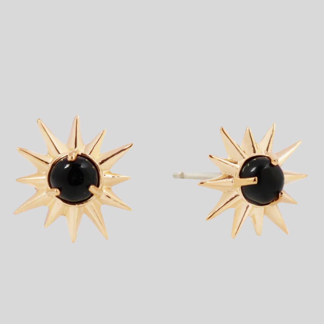 Studio Grun - Starburst Studs in Black Onyx.png