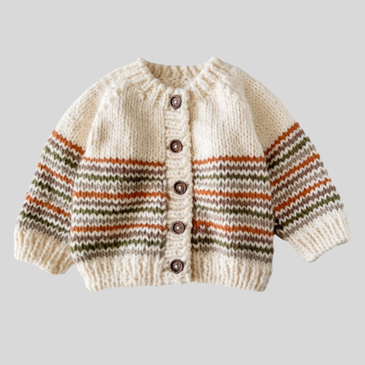 Blueberry Hill - Woodland Stripe Baby Cardigan