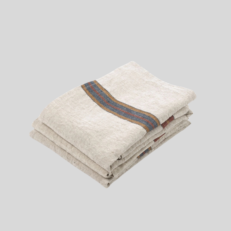 Libeco - Dock Tea Towel in Green Stripe.png