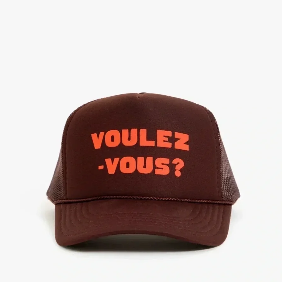 Clare V - Voulez-Vous Trucker Hat in Chocolate