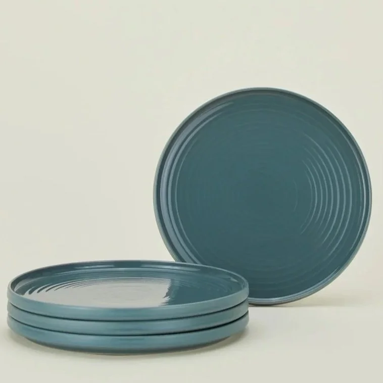 Hawkins New York - Essential Dinner Plates in Peacock (Set of 4)