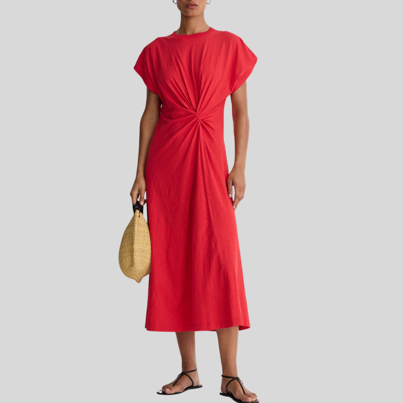 Apiece Apart - Volta Twist Dress in Samba Red