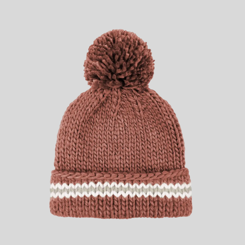 Blueberry Hill - Varsity Kids & Baby Beanie in Moss Redwood