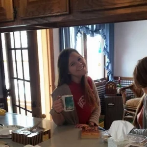 While visiting my extended family for Thanksgiving, I was reading Harry Potter and drinking some coffee while my family made brunch! #WHATASABBATH