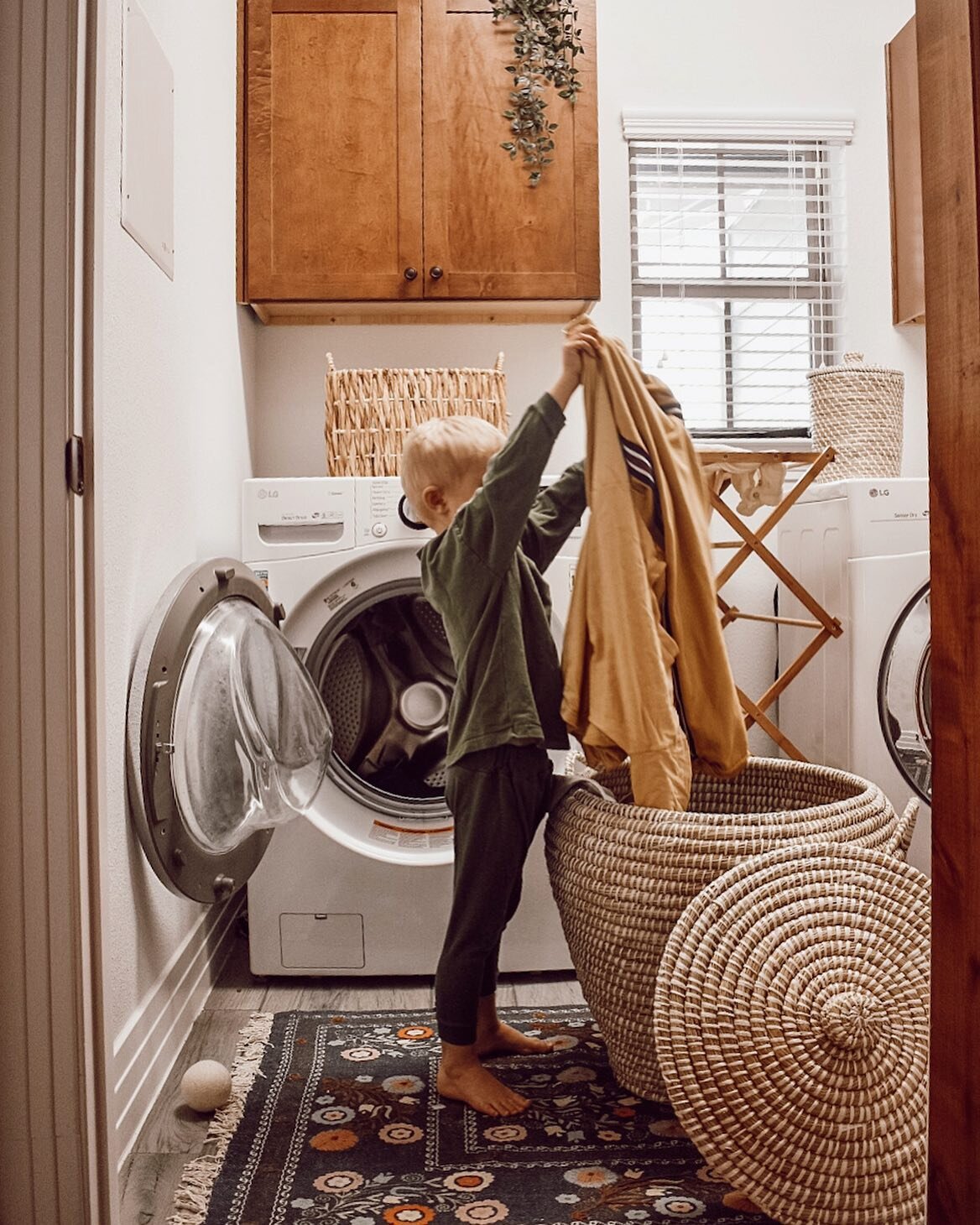 One load a day. Every day. That&rsquo;s how I keep my head from spinning. Laundry used to be such an enemy of mine. For the longest time we lived in places with the oldest washing machines and always had issues! One time our dryer started to eat our 