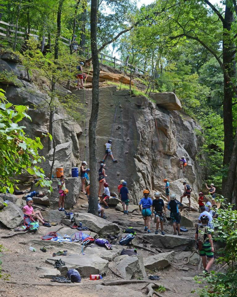 The climbing site on Belle Isle