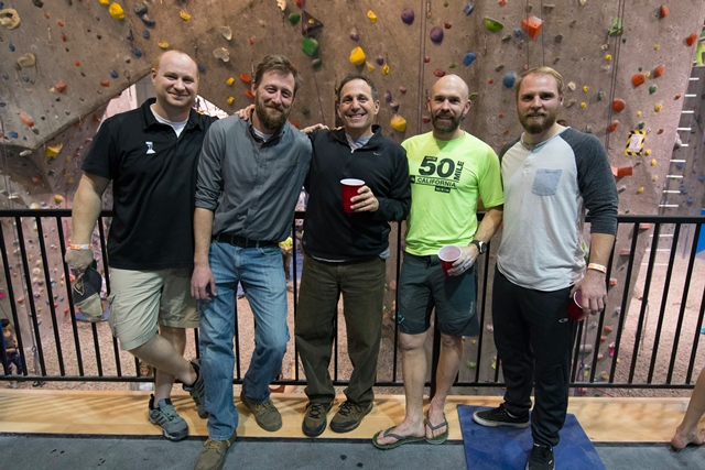 L-R: Neil Headley (Climbing Center Operations), Jay Smith (Climbing Center General Manager and Owner), Mark Grossman (SCOR Owner), Kevin Tobin (Camp Director and Owner), Austin Brooks (SCOR Marketing Manager)