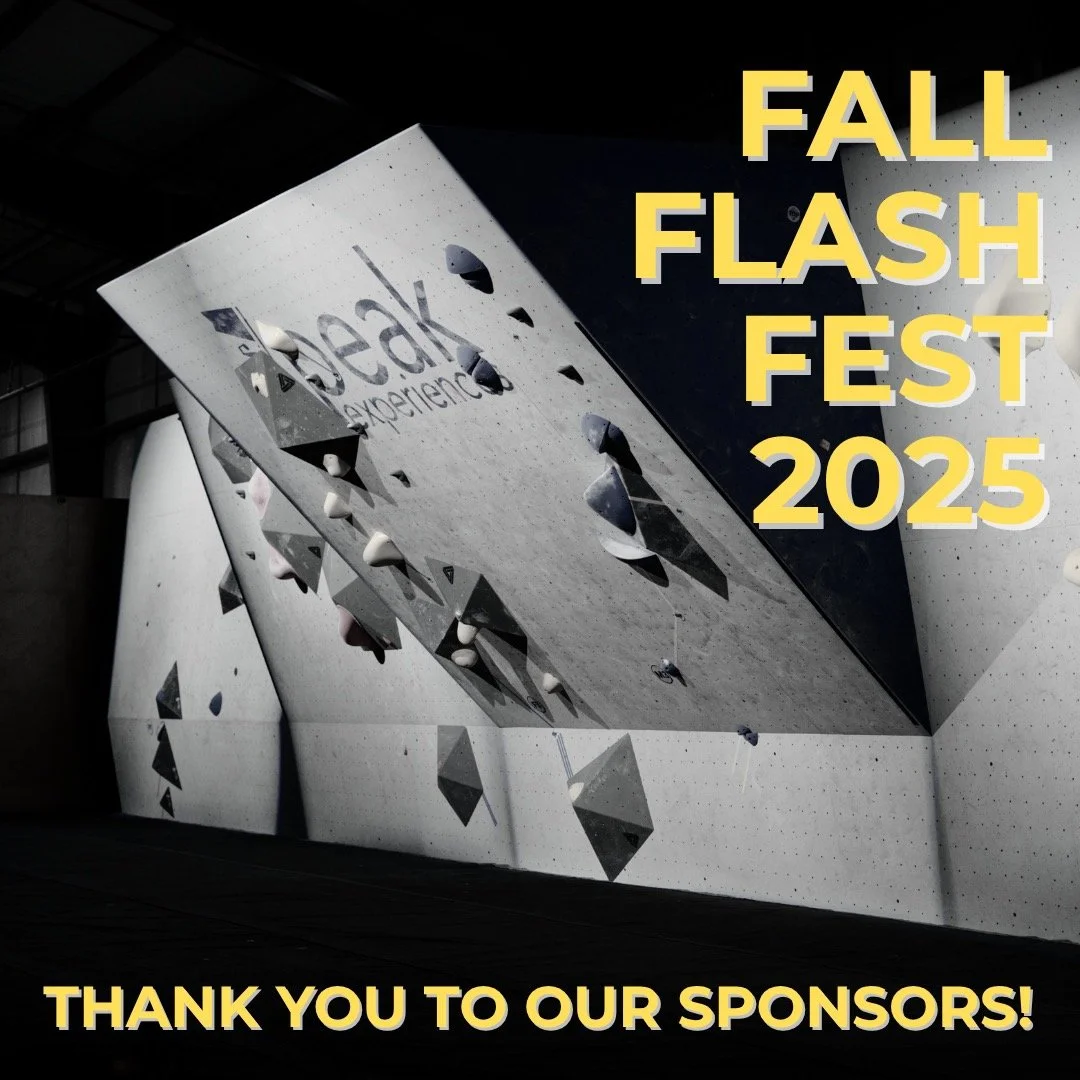 We're already halfway through October and only 52 days away from Fall Flash Fest 2025! We want to give a big shoutout to our sponsors so far&mdash; @frictionlabs @metoliusclimbing @tenayaclimbing @trangoclimbing and @organicclimbing 💙 If you are a b