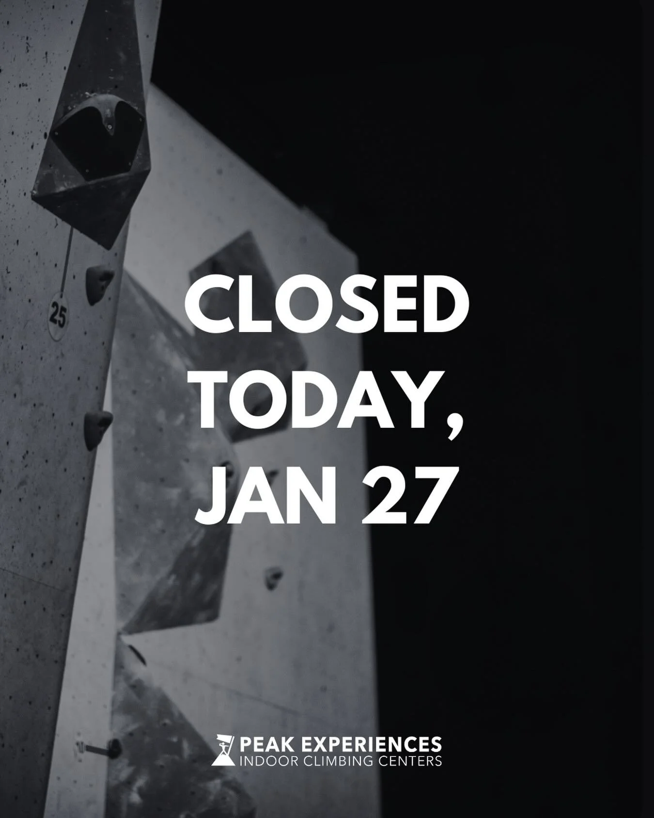 🚨UPDATE🚨 Peak Experiences will be CLOSED today, January 27. We apologize for any inconvenience&mdash; after assessing the road conditions, we have to allow for more roads to be cleared so our staff and members can get here safely. We appreciate you
