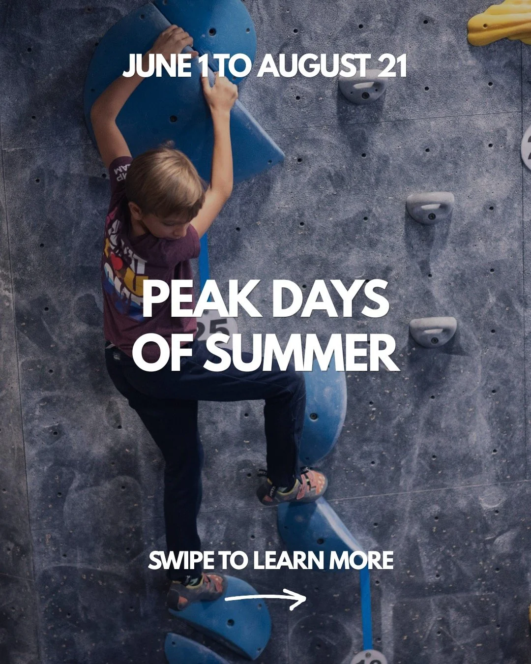 Looking for a fun and flexible summer activity for the kids? Check out our Peak Days of Summer youth programs, based out of our Richmond location! These half- and full-day programs are designed to introduce kids to climbing in a fun and supportive en