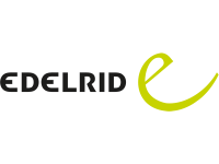 Edelrid logo featuring black text and a green lowercase 'e'
