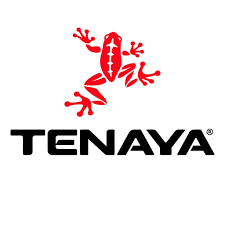 Red lizard logo with the brand name TENAYA beneath it