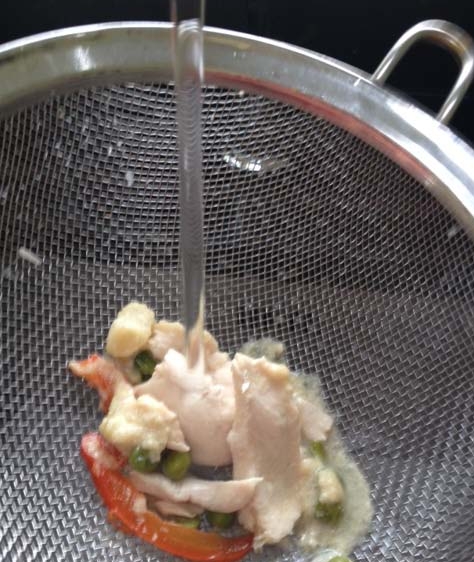 If your curry is too spicy, just rince it and add natural yoghurt.