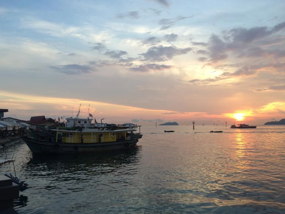 Sunset over the South China Sea.