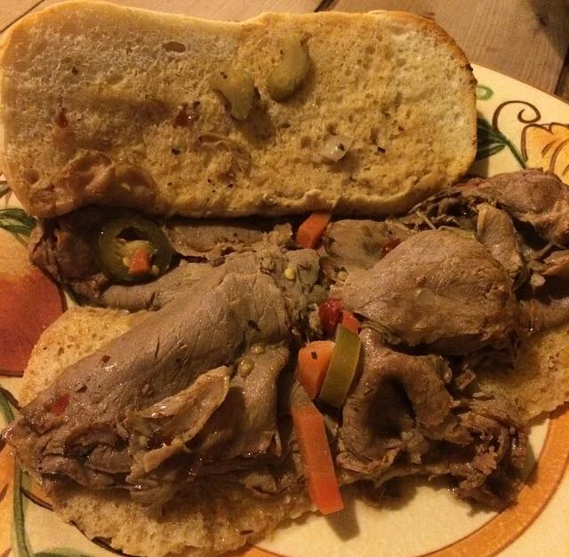 Your classic Italian beef sandwich