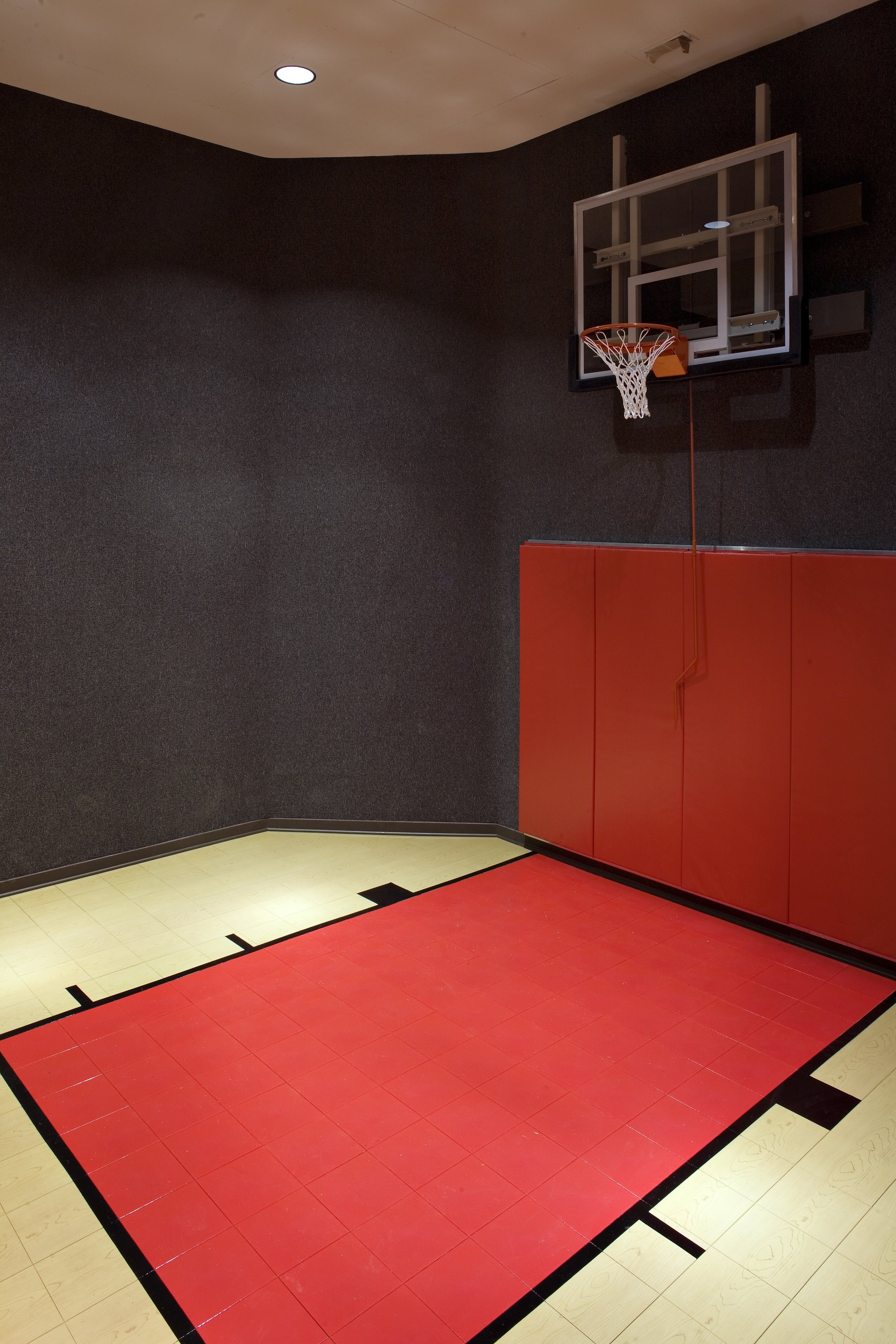 Red &amp; Black Indoor Personal Basketball Court