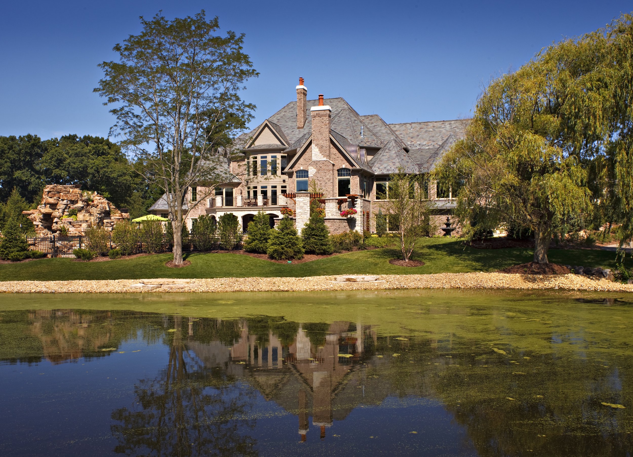 Luxury Custom Home On Pond in Northern Illinois by Southampton