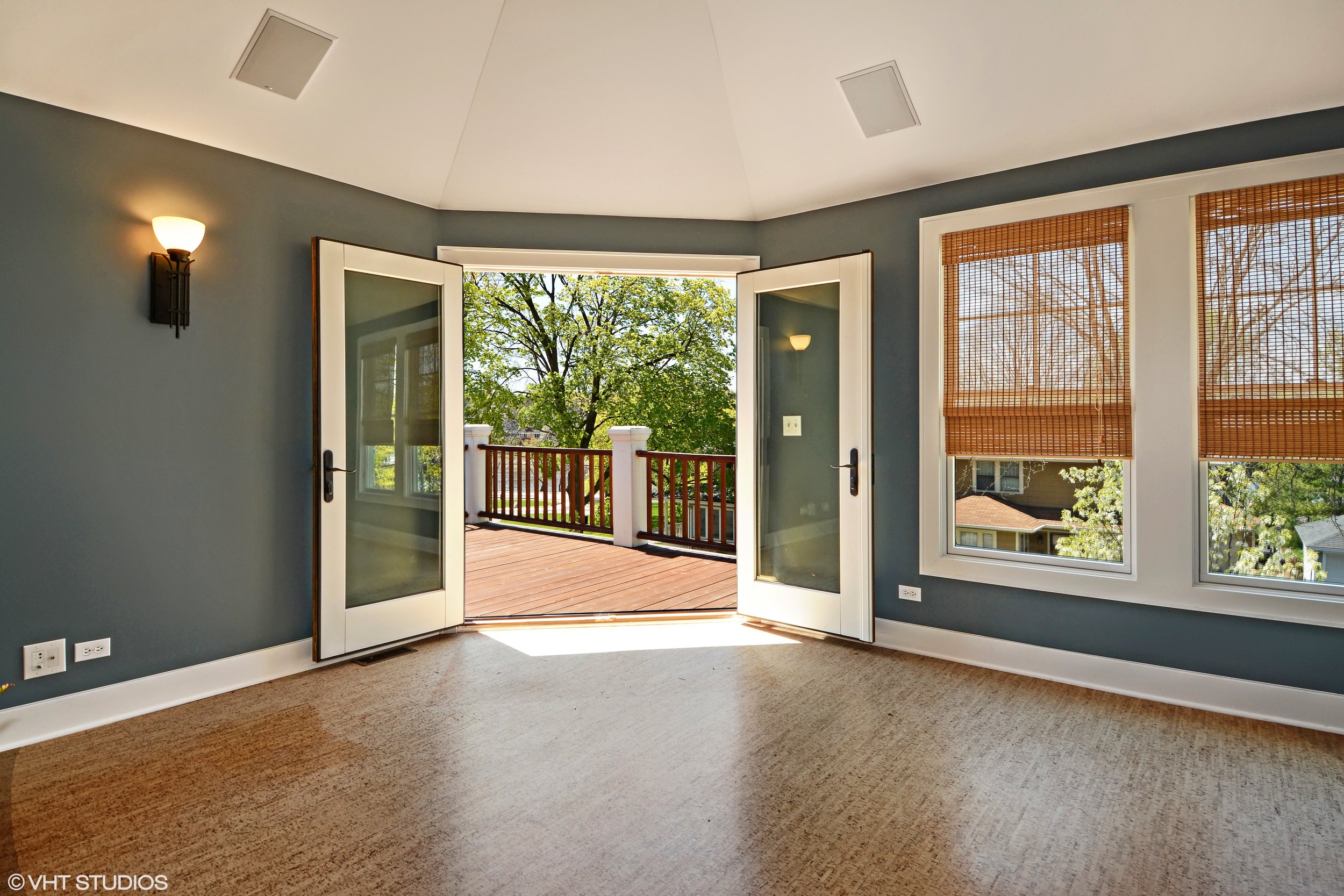 Wine Room &amp; Second Floor Deck in this St. Charles IL River Home 