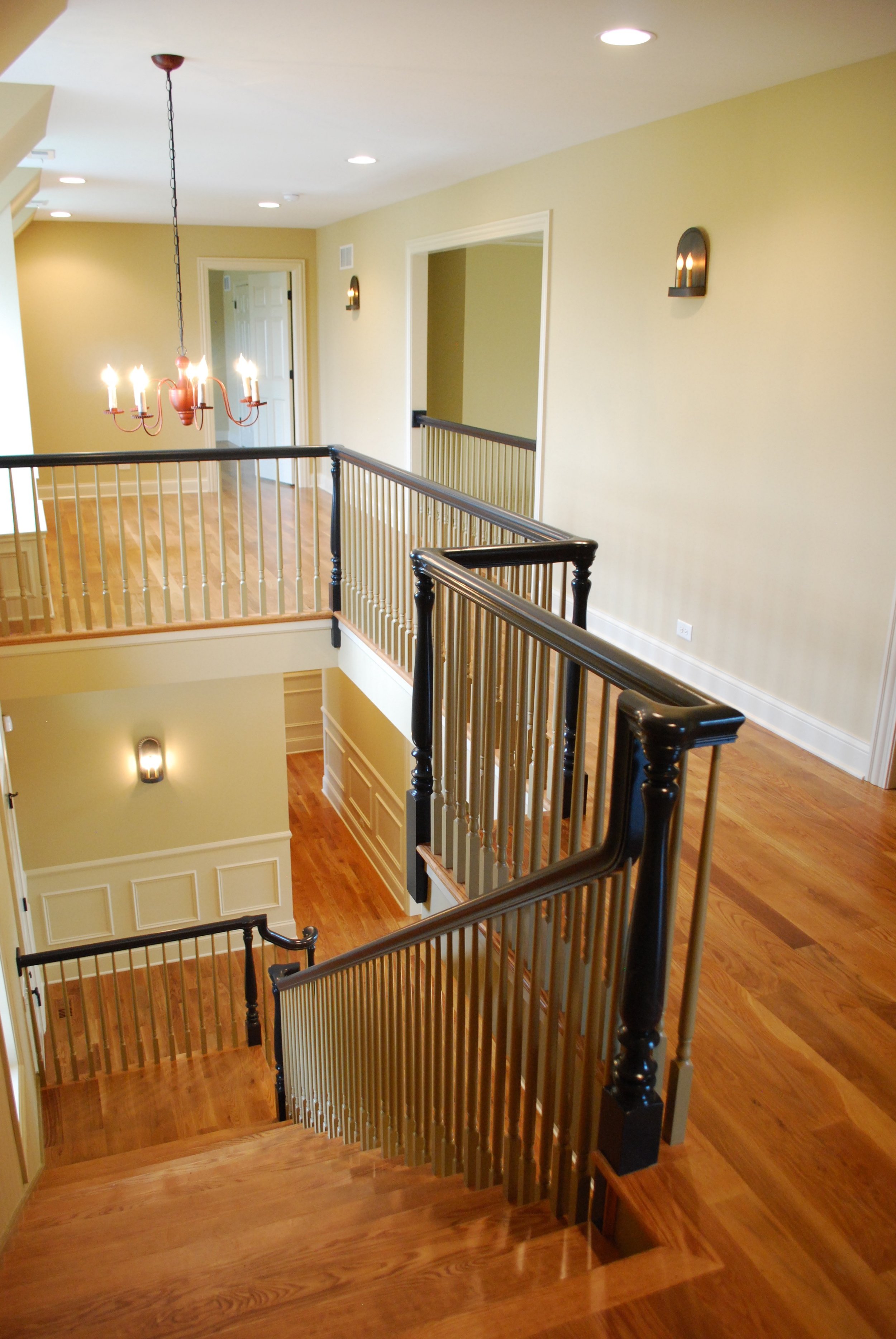 Historical Replication Staircase in this New Custom Home