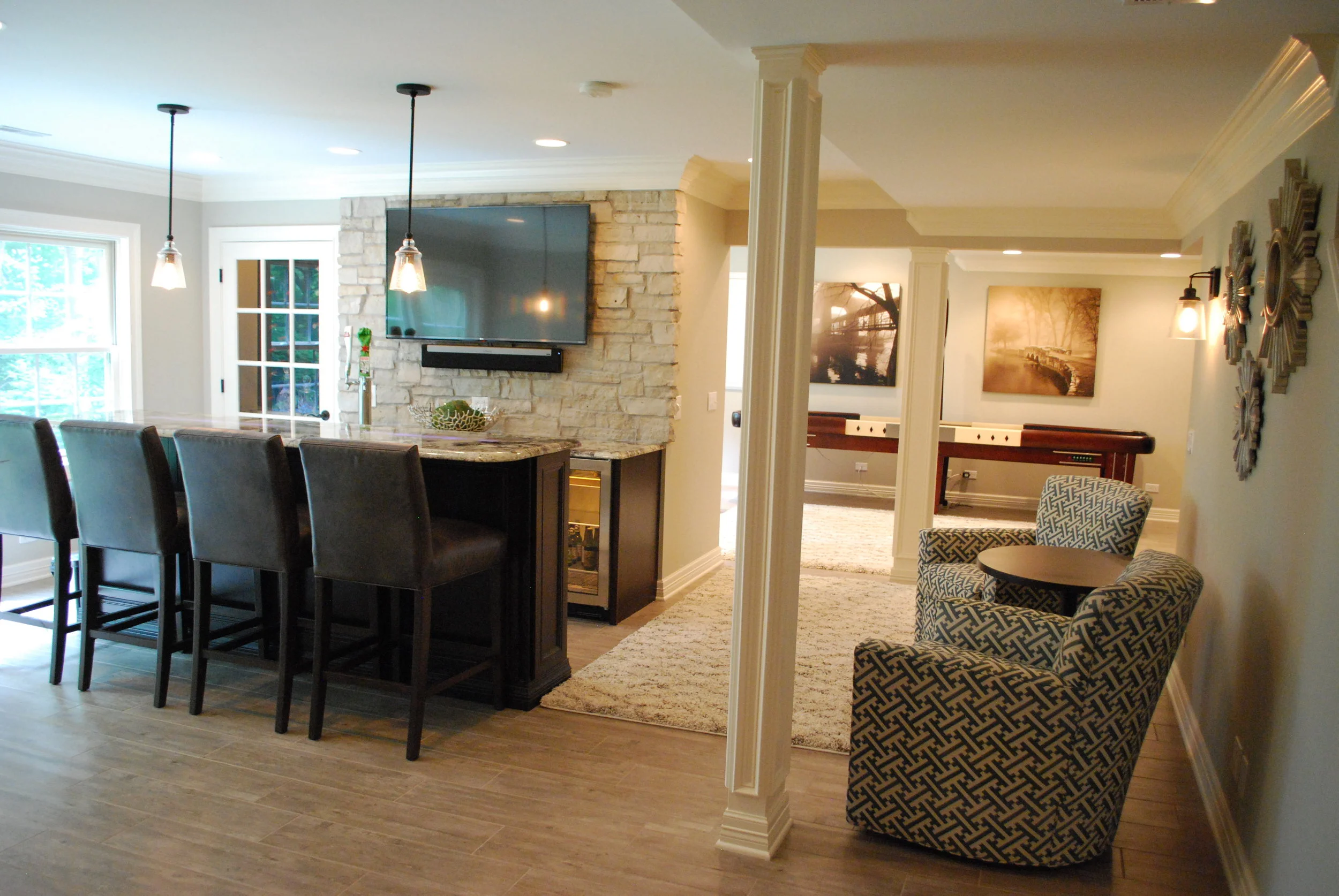 Open Basement with Game Area 