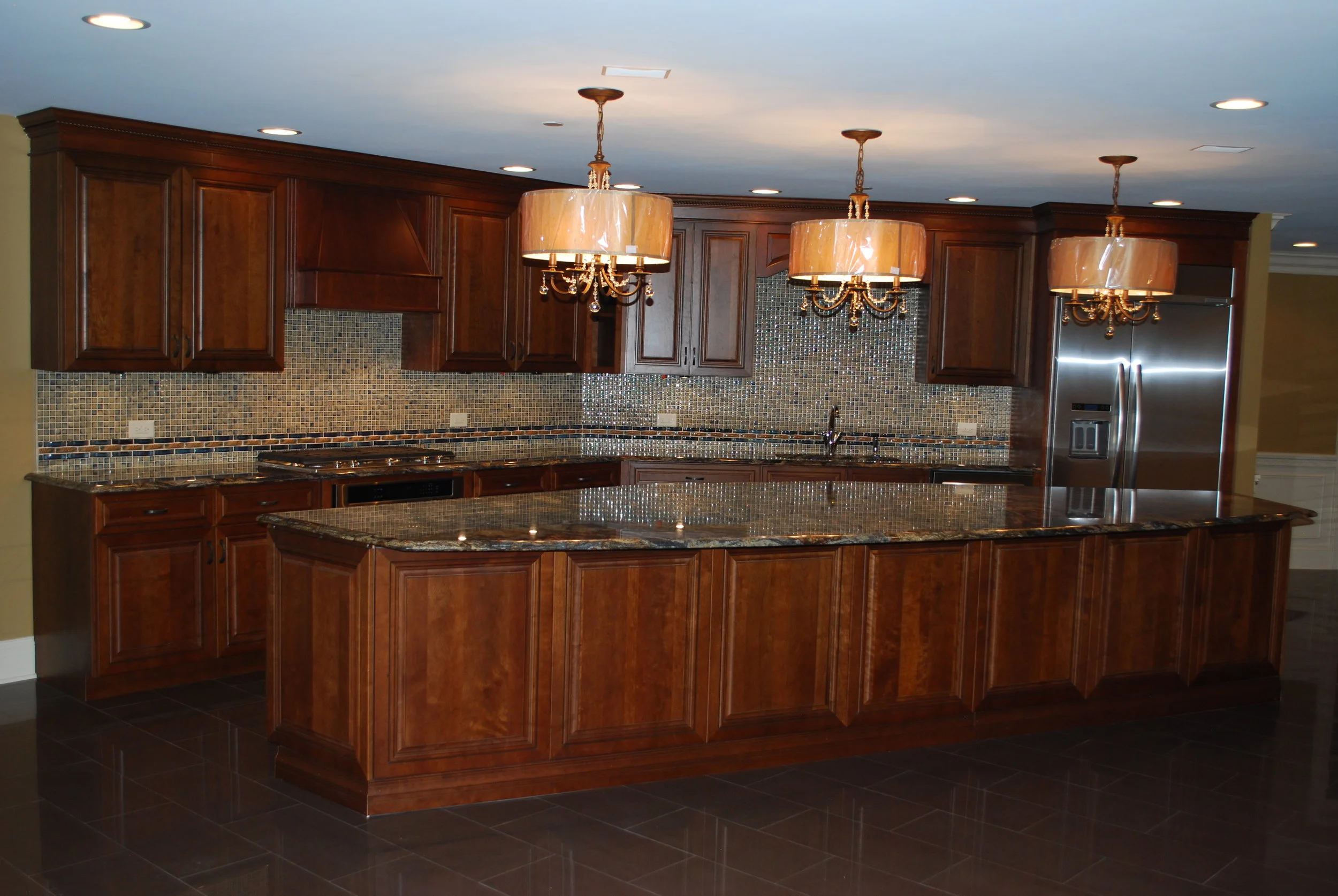 Barrington Custom Basement Kitchen in this 3,000SF Finished Basement 