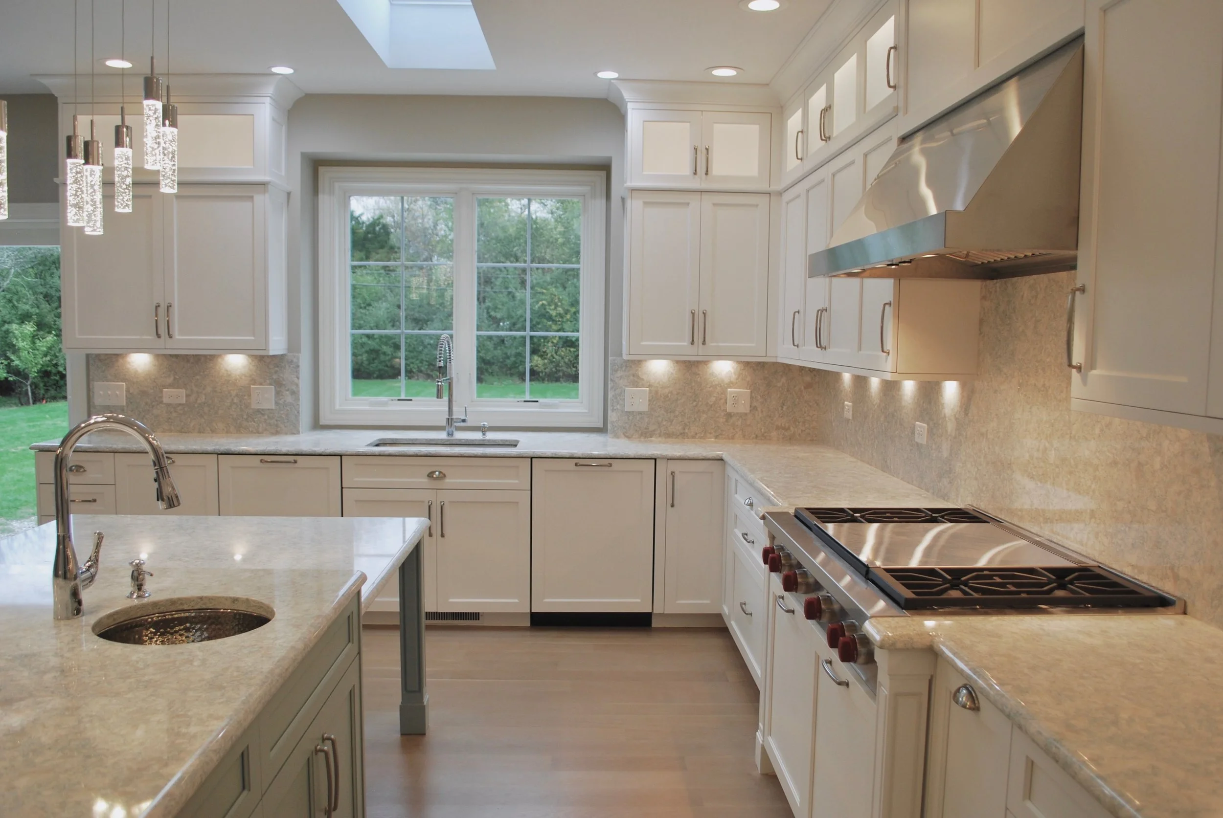 WHITE KITCHEN REMODEL WITH GREY FLOORS IN HTIS NAPERVILLE IL CUSTOM KITCHEN REMODEL 