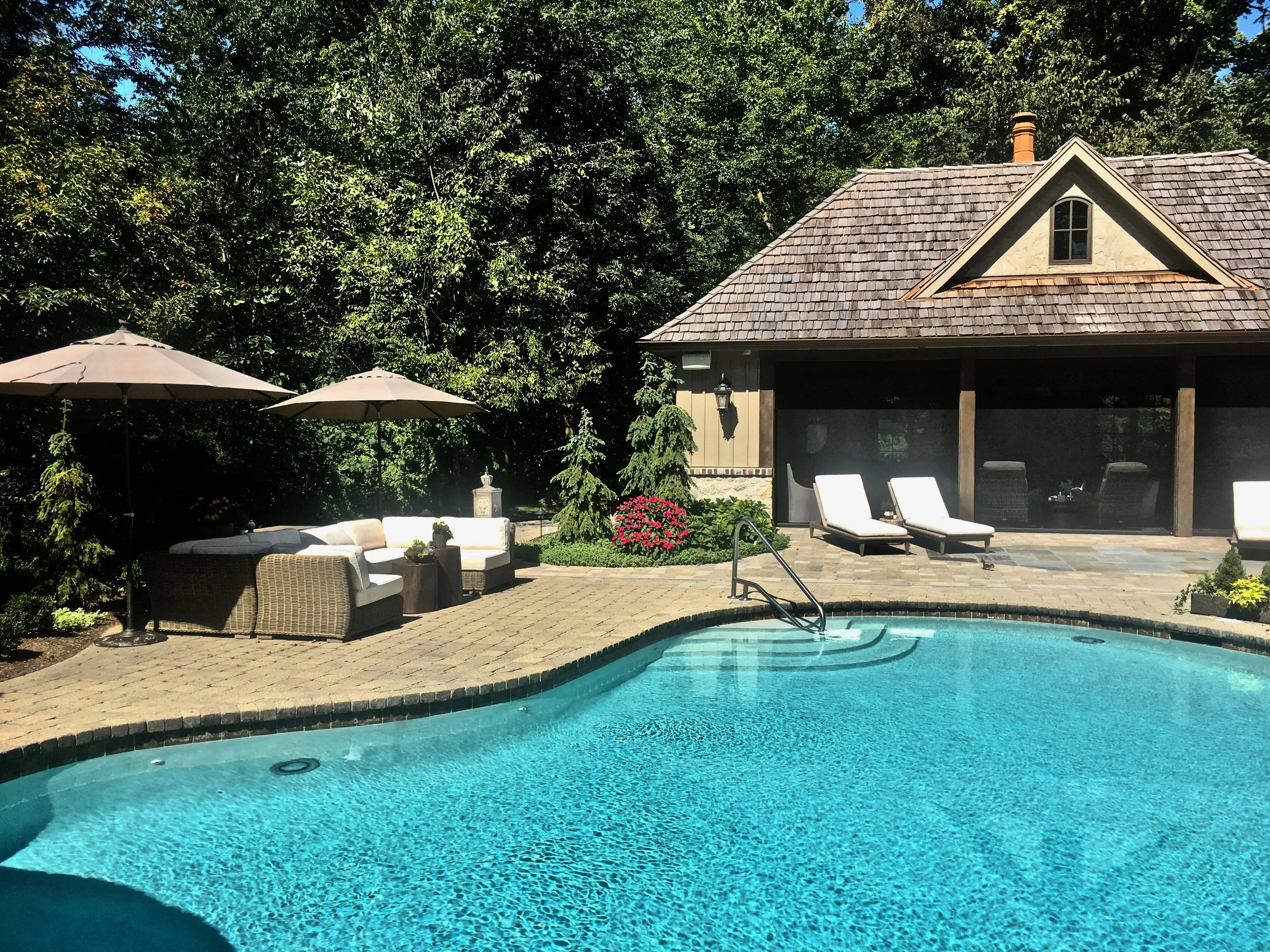 CUSTOM POOL HOUSE ADDED TO EXISTING POOL IN ST. CHARLES IL.